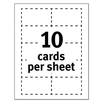 Avery® Clean Edge Business Card Value Pack, Laser, 2 X 3.5, White, 2,000 Cards, 10 Cards-sheet, 200 Sheets-box freeshipping - TVN Wholesale